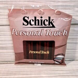 Schick Personal Touch Razor Blade Refills 4 Count Vitamin E & Aloe New Sealed